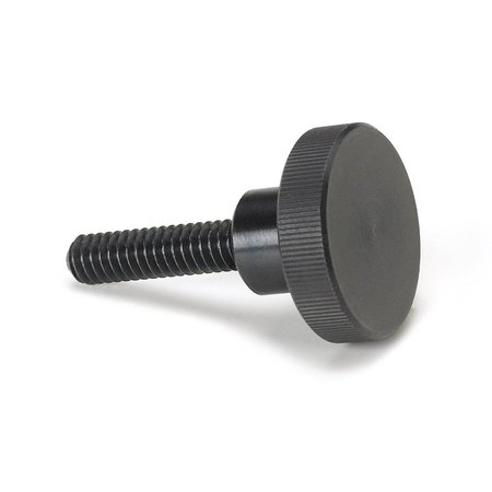 MORTON Thumb Screw, 1/4"-20 Thread Size, Black Oxide Steel, 1/4" Head Ht KK-2575